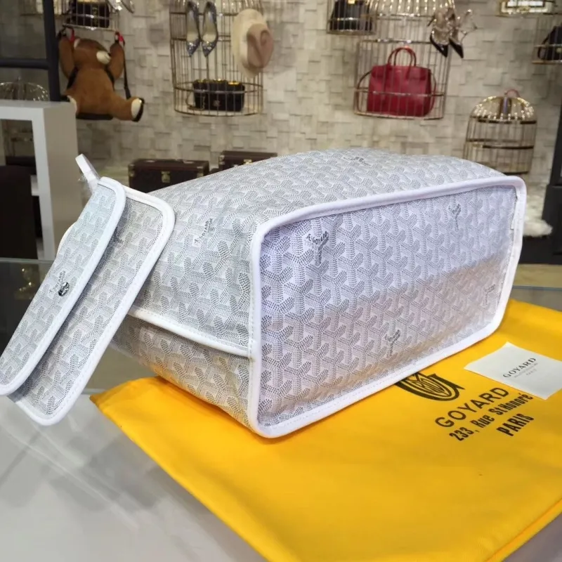 Goyard White Tote Bag With Pouch - Image 4