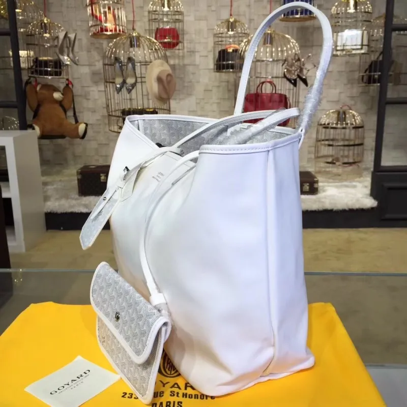 Alternative view of Goyard White Tote Bag with Pouch