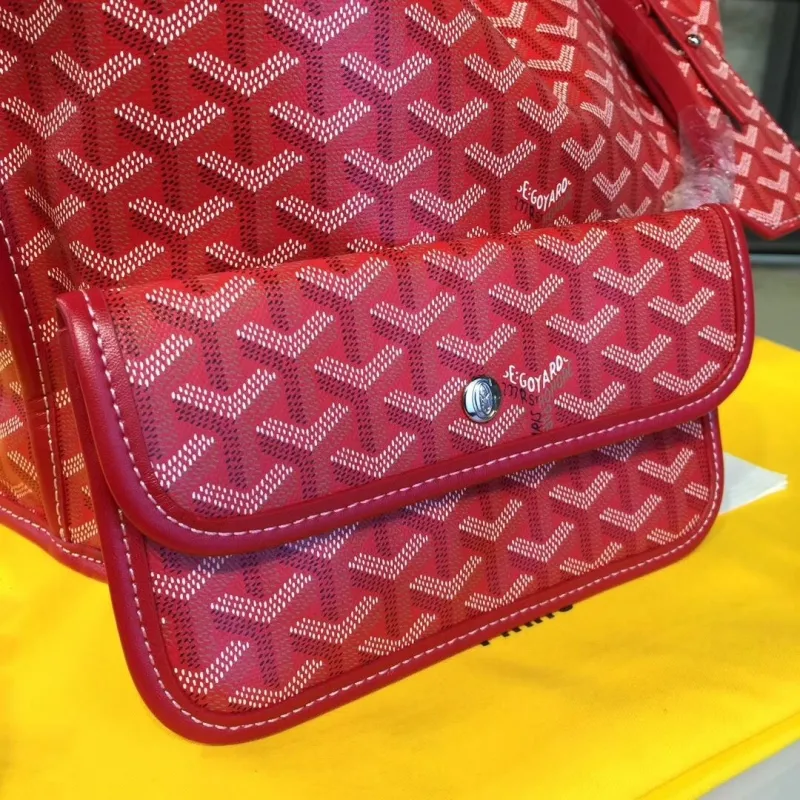 Goyard Red Tote Bag with Small Pouch - Image 6