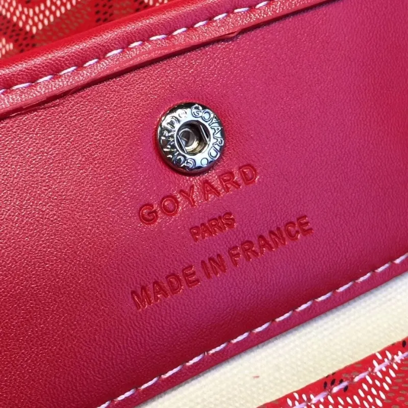 Goyard Red Tote Bag with Small Pouch - Image 7