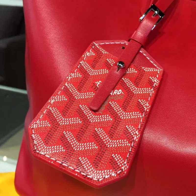 Goyard Red Tote Shopping Bag with Pouch - Image 6