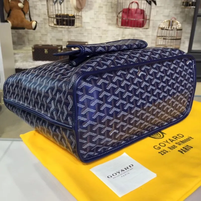 Goyard Navy Blue Tote Bag with Small Pouch - Image 4