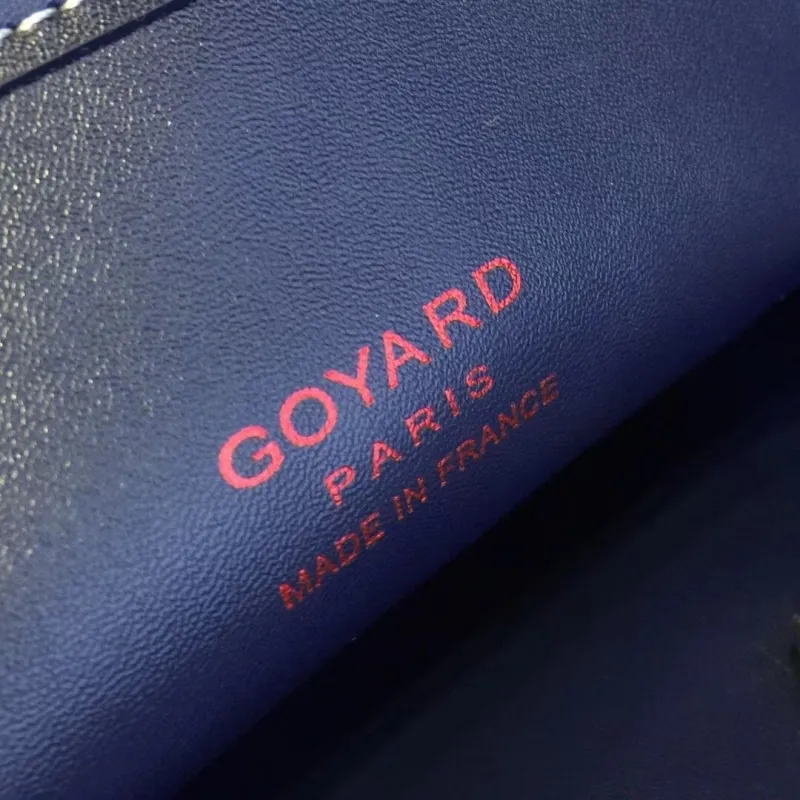 Goyard Navy Blue Tote Bag with Small Pouch - Image 9