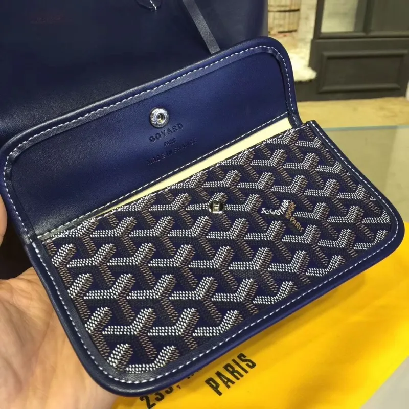 Goyard Blue Leather Shopping Tote Bag - Image 7