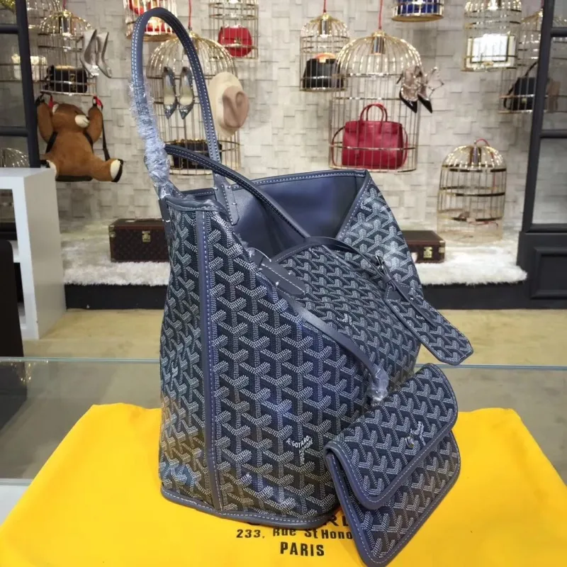 Alternative view of Goyard Gray Tote Bag with Pouch