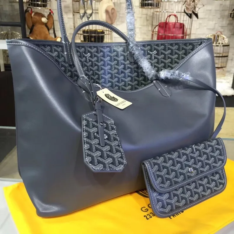 Goyard Gray Tote Bag 383 - Image 5