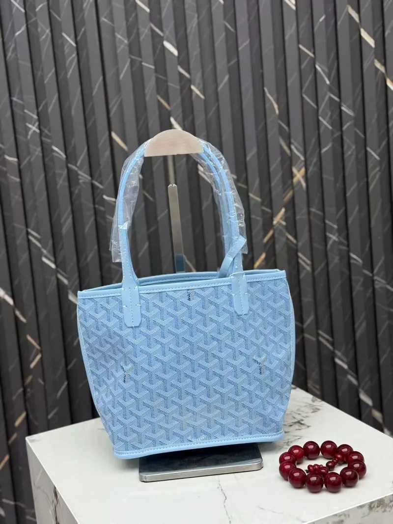 Alternative view of Goyard Light Blue Small Tote Bag with Pouch