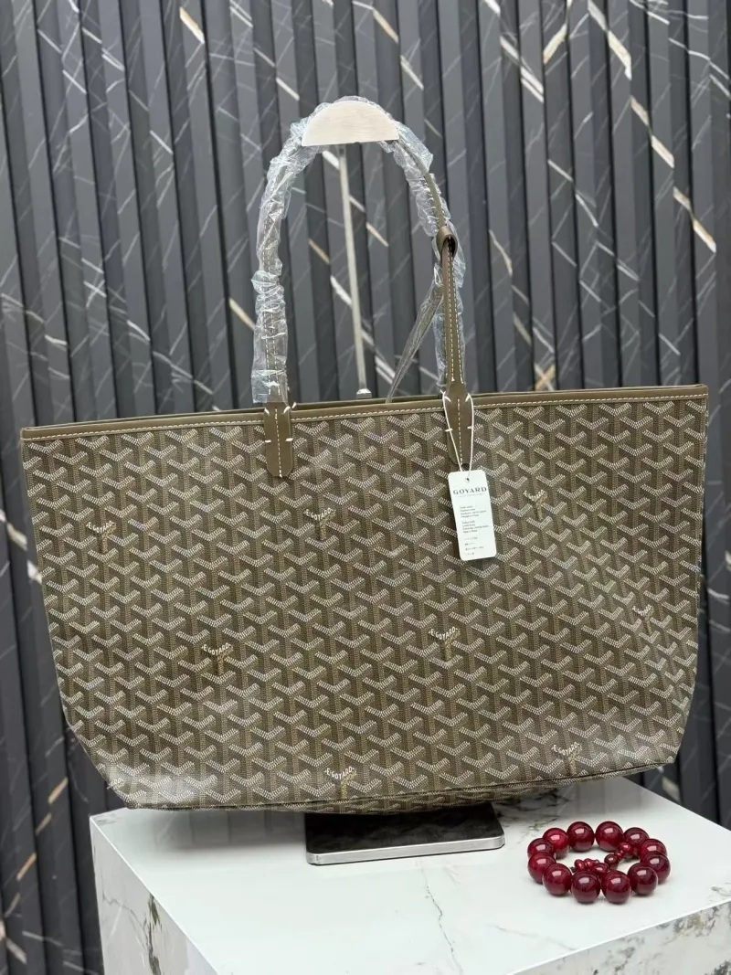 Alternative view of Goyard Khaki Shopping Tote Bag with Pouch
