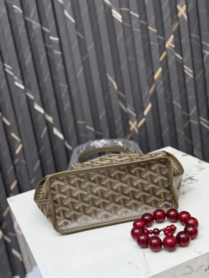 Goyard Brown Tote Bag with Small Pouch - Image 4