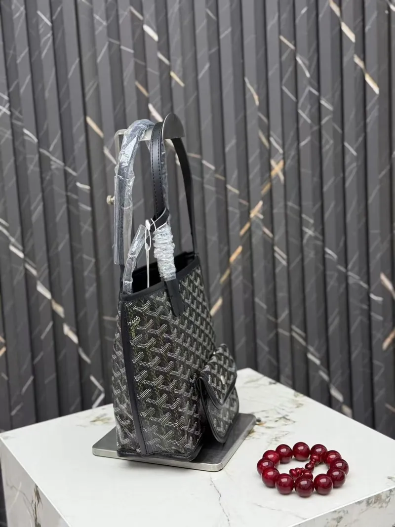 Goyard Black Monogram Tote Bag 392 - Image 3