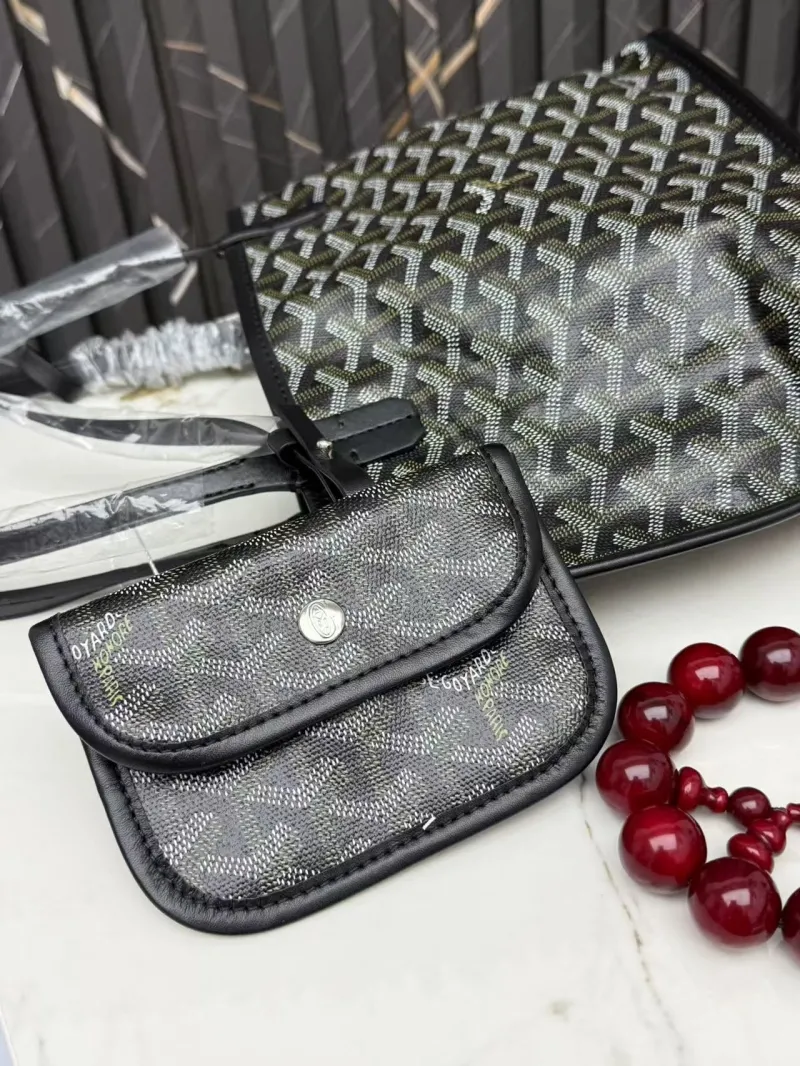 Goyard Black Monogram Tote Bag 392 - Image 5