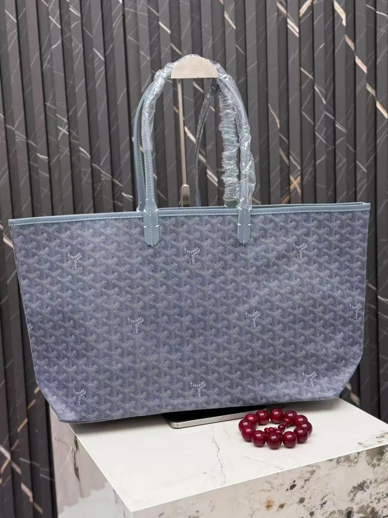 Alternative view of Goyard Light Blue Tote Bag with Pouch