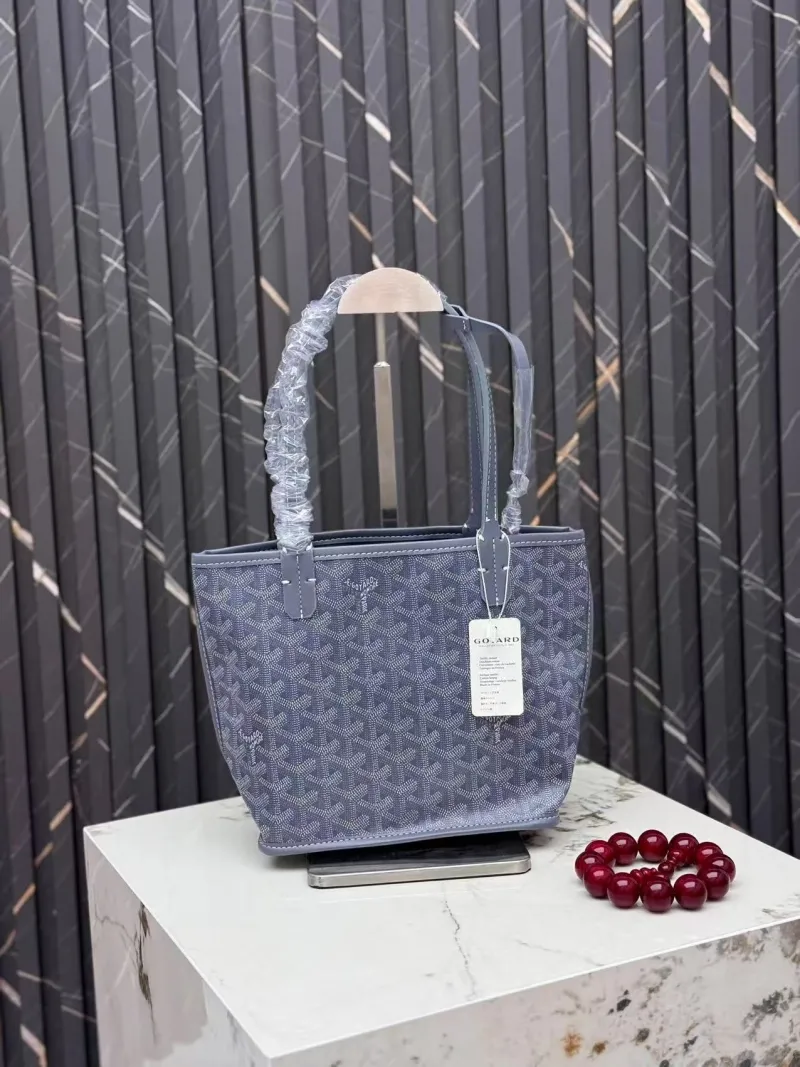 Alternative view of Goyard Gray Tote Bag with Small Pouch