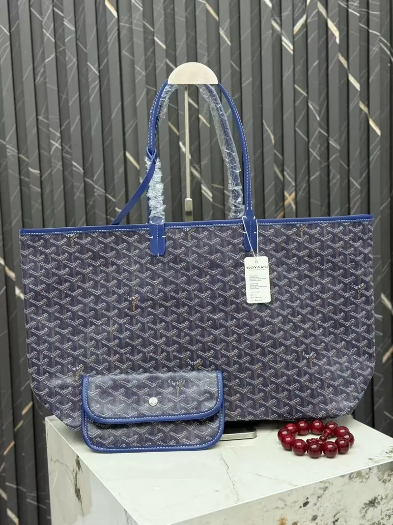 Goyard Blue Tote Bag with Pouch 396