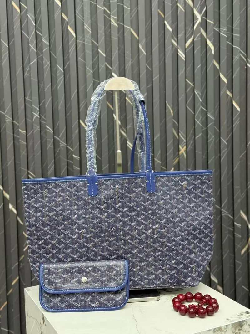 Goyard Blue Tote Bag with Matching Pouch