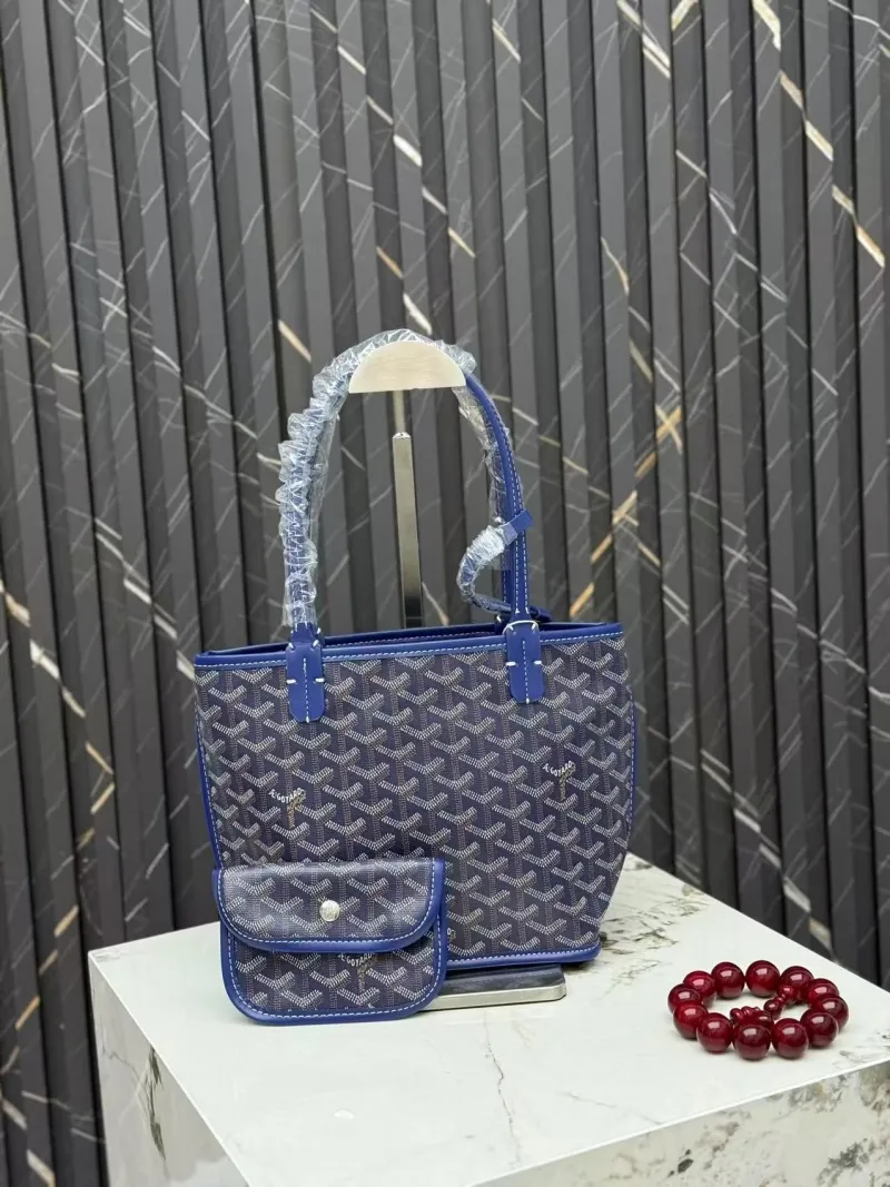 Goyard Blue Tote Bag with Small Pouch