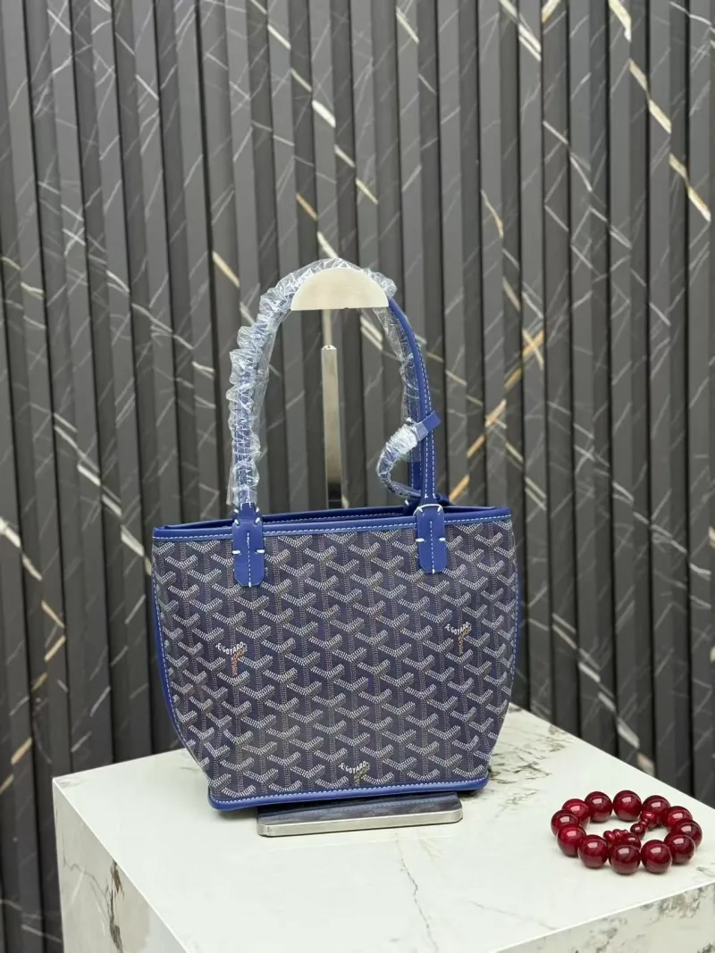 Alternative view of Goyard Blue Tote Bag with Small Pouch