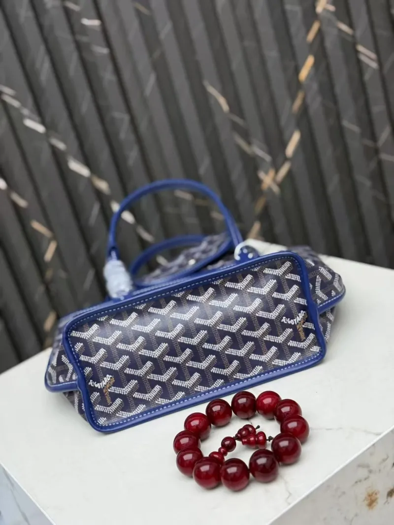 Goyard Blue Tote Bag with Small Pouch - Image 4