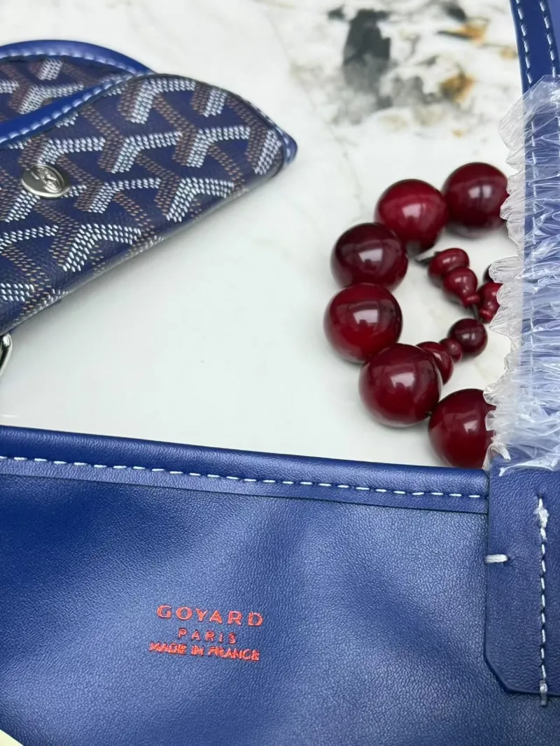 Goyard Blue Tote Bag with Small Pouch - Image 8