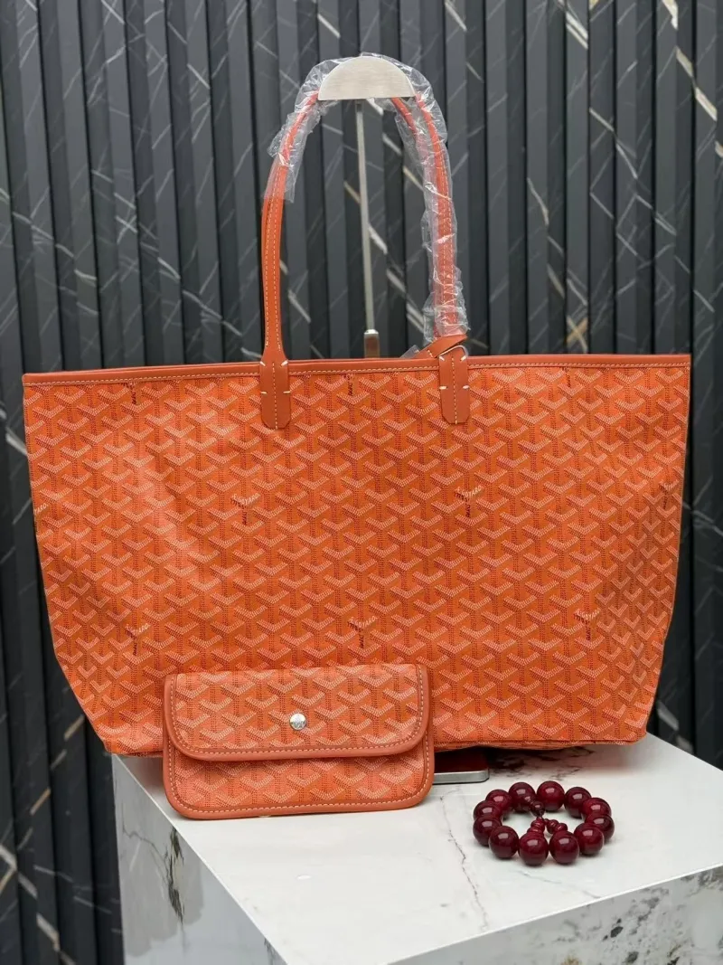 Goyard Orange Tote Bag with Small Pouch