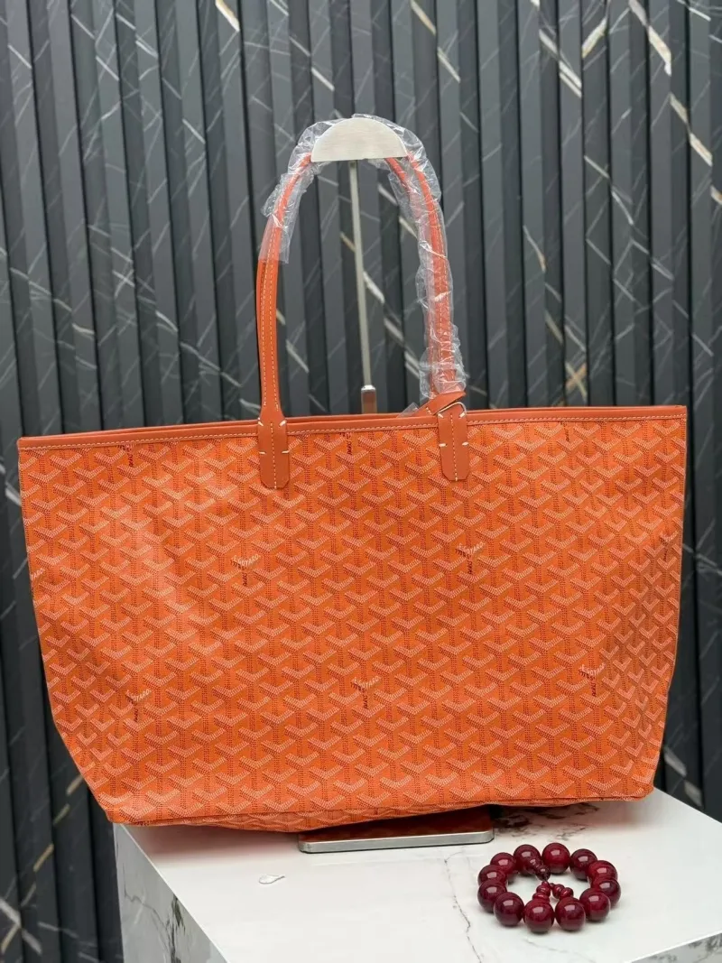 Alternative view of Goyard Orange Tote Bag with Small Pouch