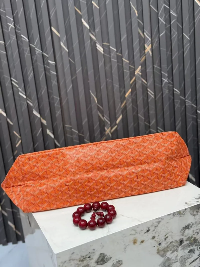 Goyard Orange Tote Bag with Small Pouch - Image 4