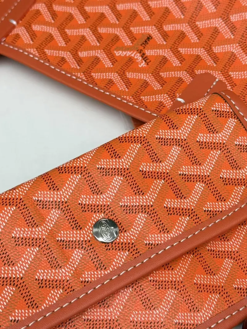 Goyard Orange Tote Bag with Small Pouch - Image 7