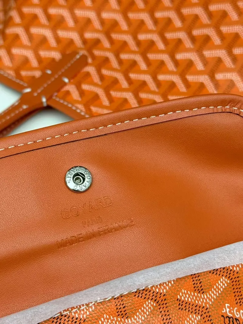 Goyard Orange Tote Bag with Small Pouch - Image 8