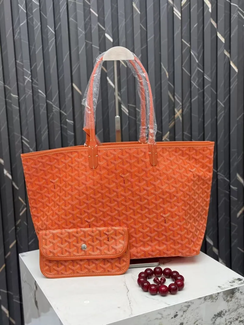 Goyard Orange Tote Bag with Pouch