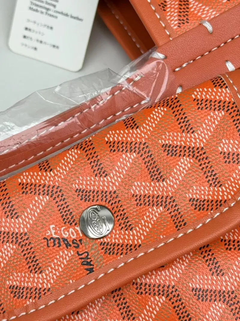Goyard Orange Tote Bag with Pouch 401 - Image 7
