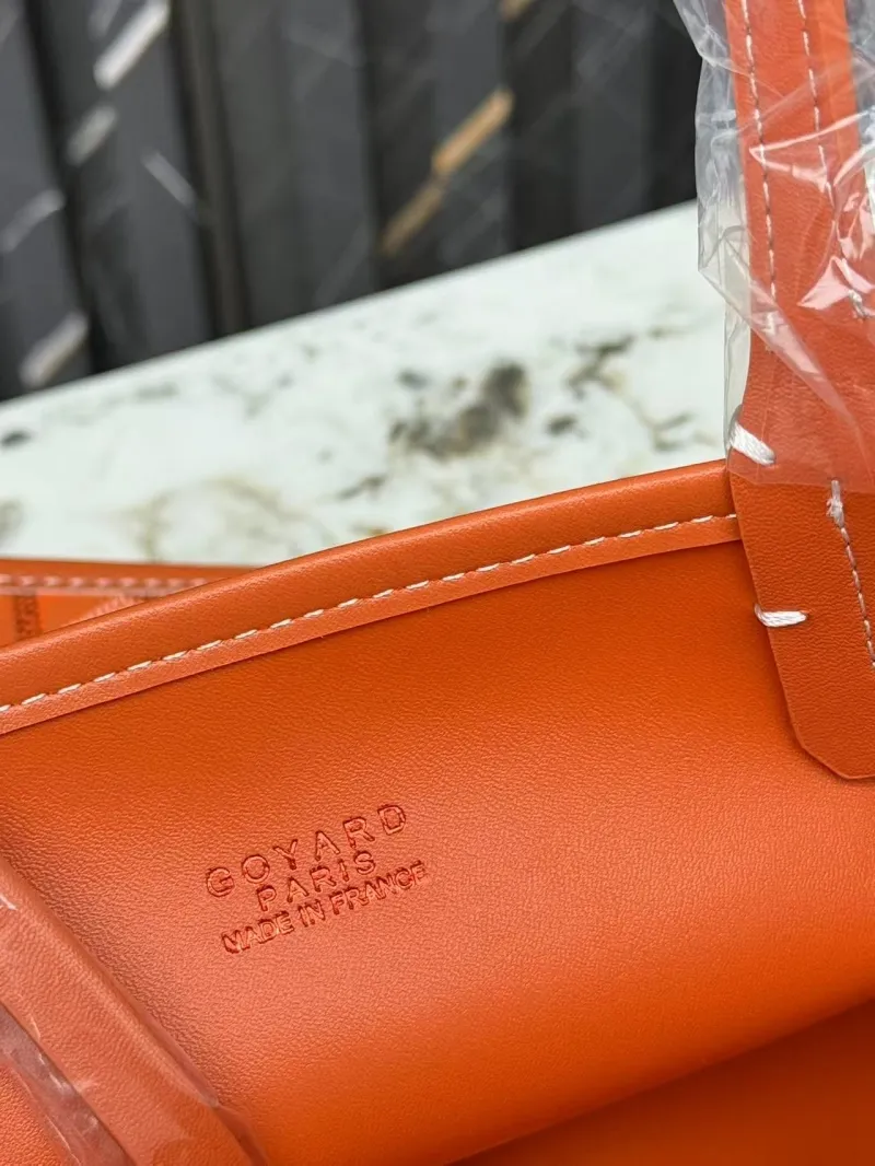 Goyard Orange Tote Bag with Pouch 401 - Image 8