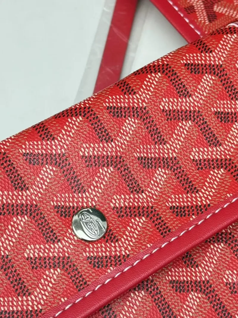 Goyard Red Tote Bag with Pouch 403 - Image 7