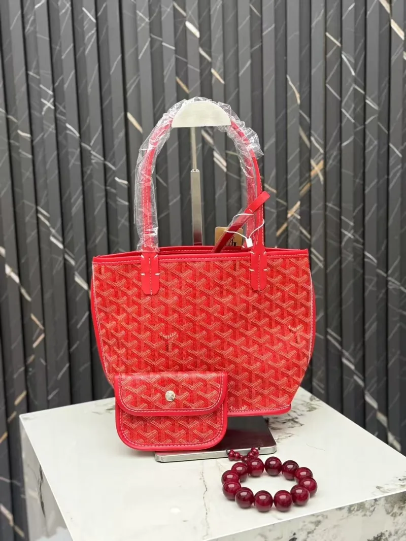 Goyard Red Tote Bag with Mini Pouch