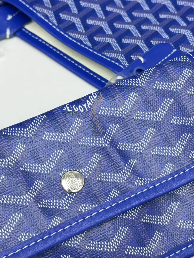 Goyard Blue Tote Bag with Pouch 405 - Image 6