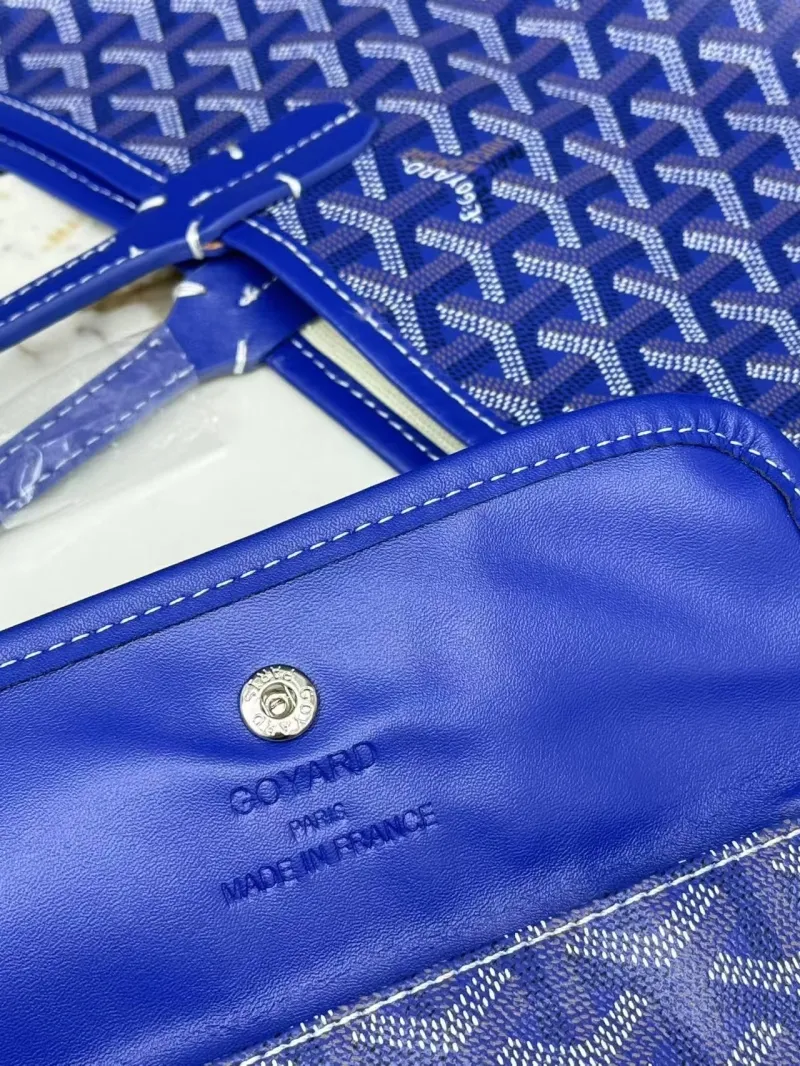 Goyard Blue Tote Bag with Pouch 405 - Image 7