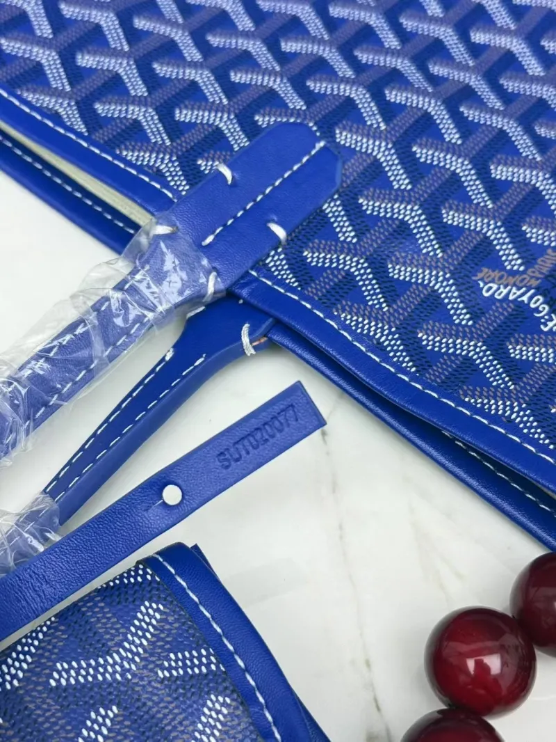 Goyard Blue Tote Bag with Pouch 405 - Image 8