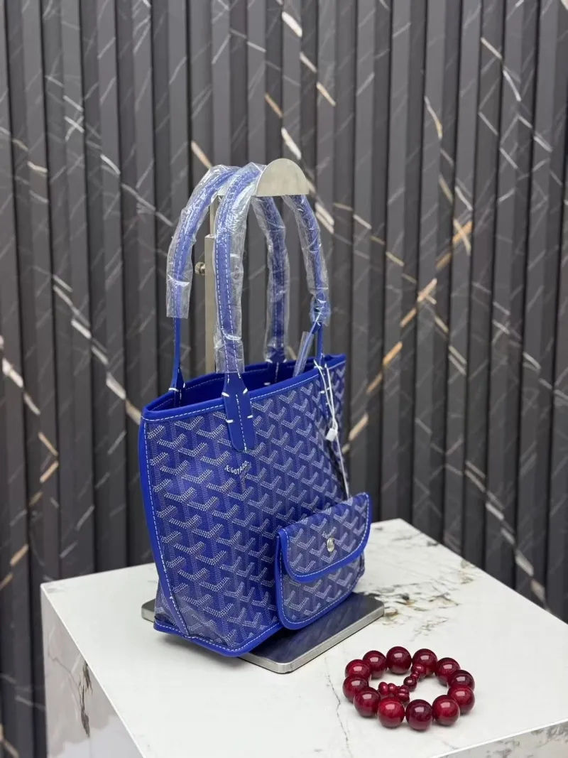 Goyard Blue Shopping Tote Bag 407 - Image 3