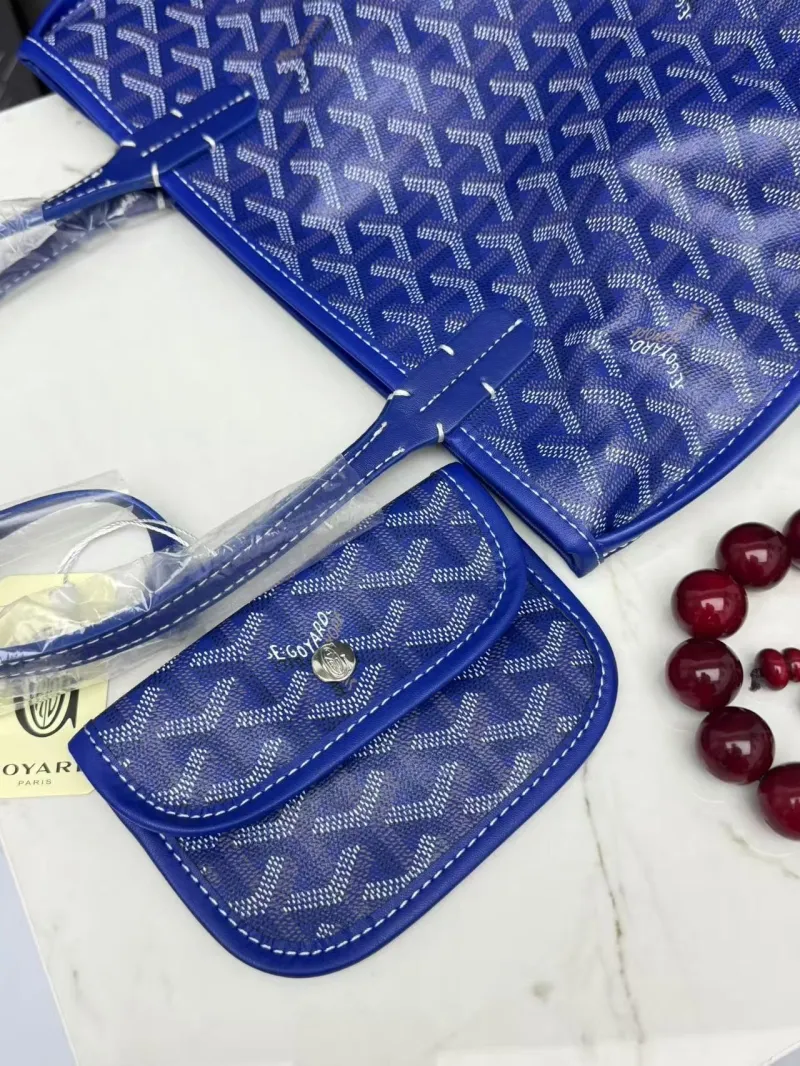 Goyard Blue Shopping Tote Bag 407 - Image 7