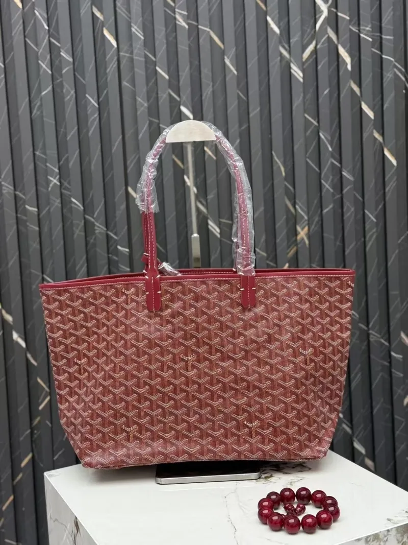 Alternative view of Goyard Red Tote Shopping Bag 408