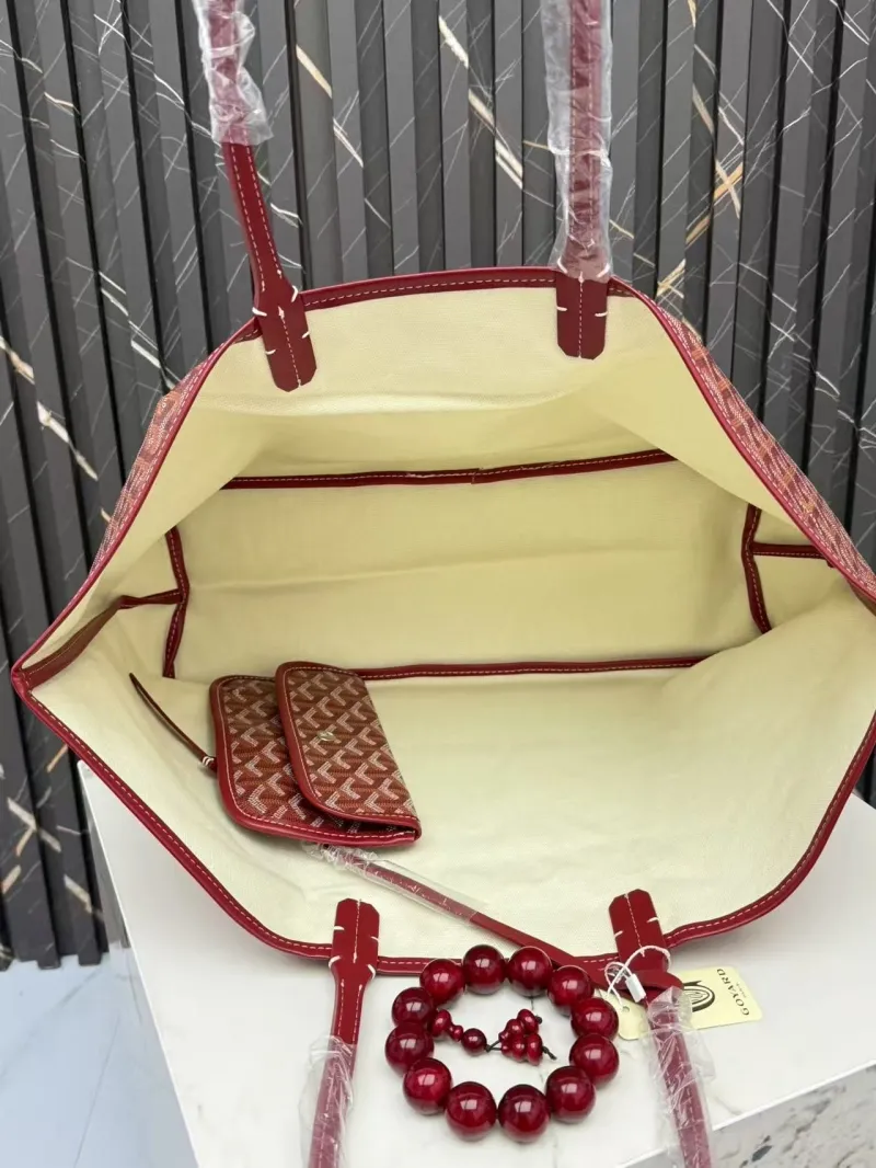 Goyard Red Tote Shopping Bag 408 - Image 5