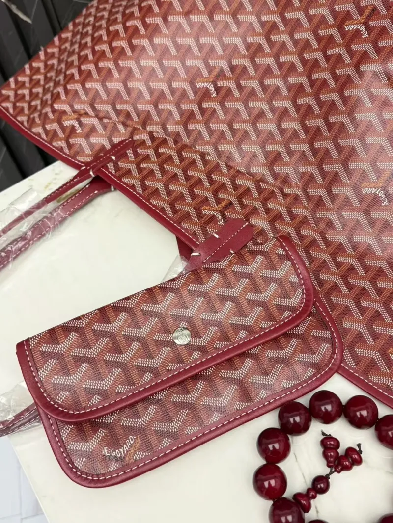 Goyard Red Tote Shopping Bag 408 - Image 6