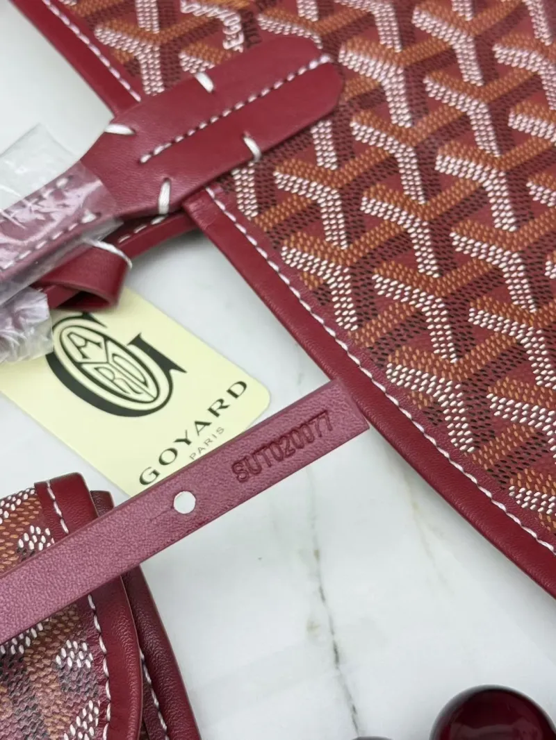 Goyard Red Tote Shopping Bag 408 - Image 9