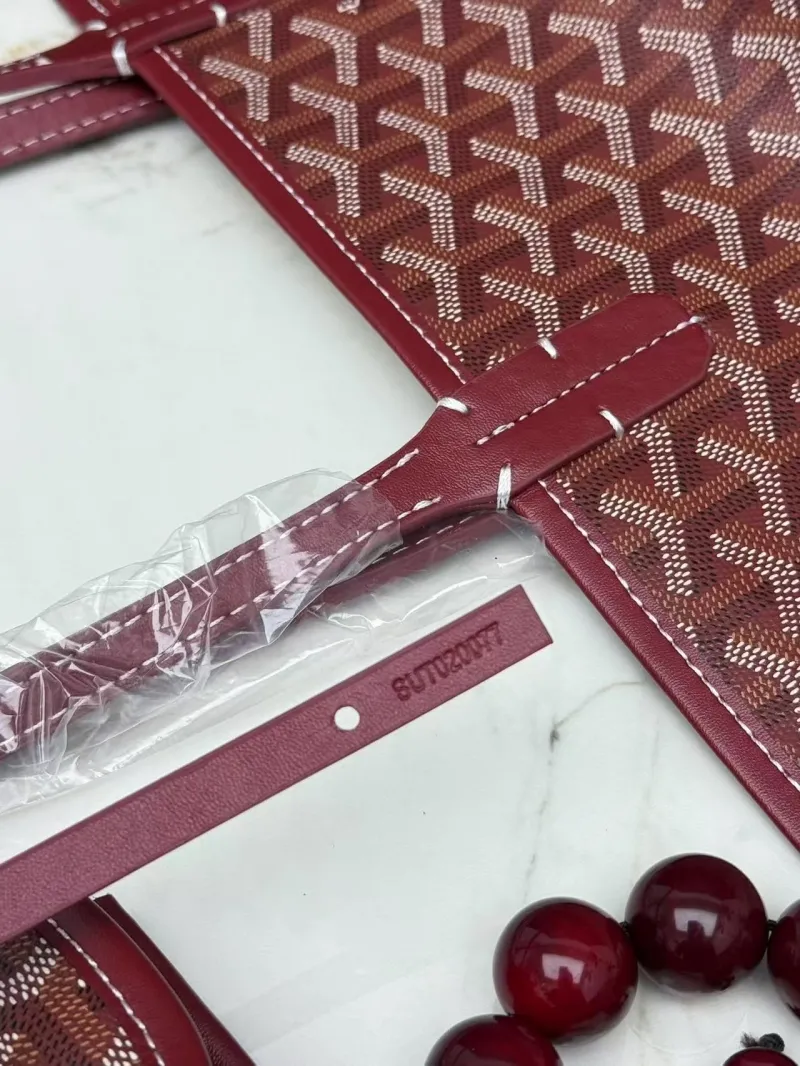 Goyard Red Tote Bag With Pouch SKU 409 - Image 9