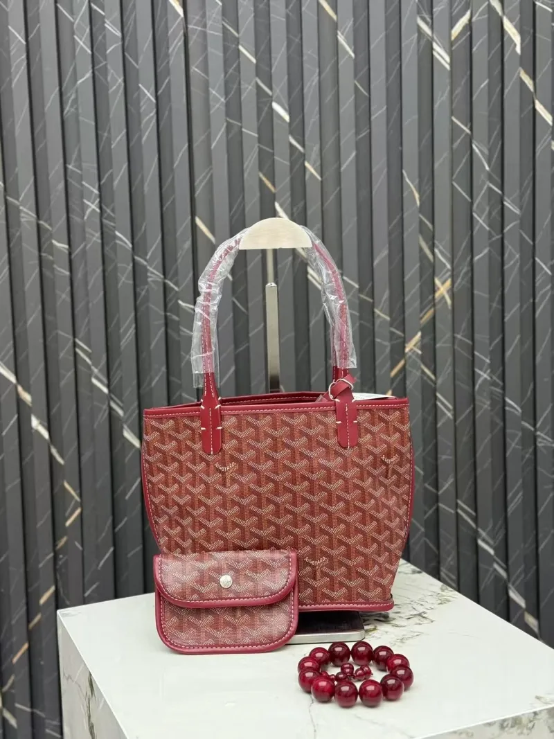 Goyard Red Tote Bag with Mini Pouch