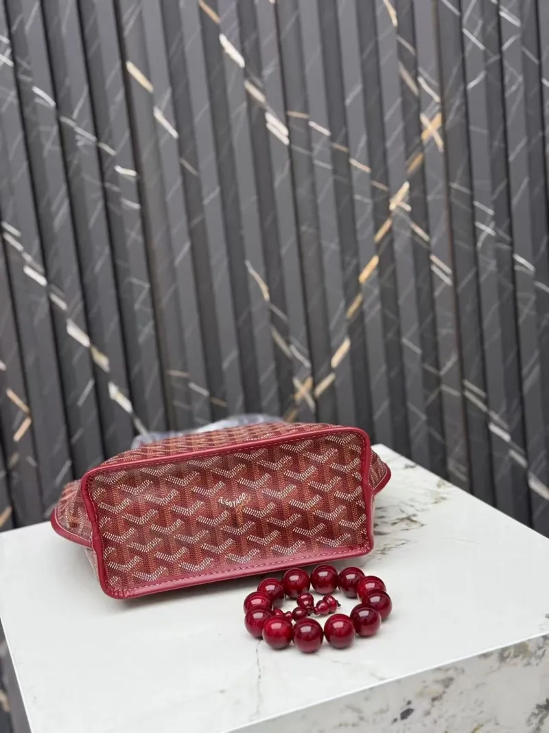 Goyard Red Tote Bag with Mini Pouch - Image 4
