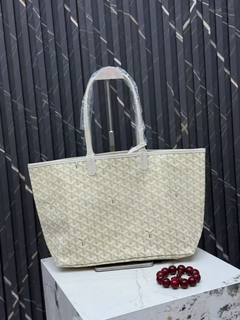 Alternative view of Goyard Beige Tote Shopping Bag with Pouch