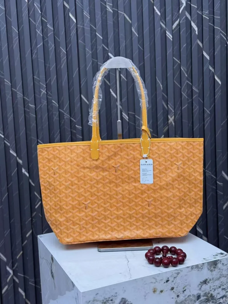 Alternative view of Goyard Yellow Tote Shopping Bag with Pouch