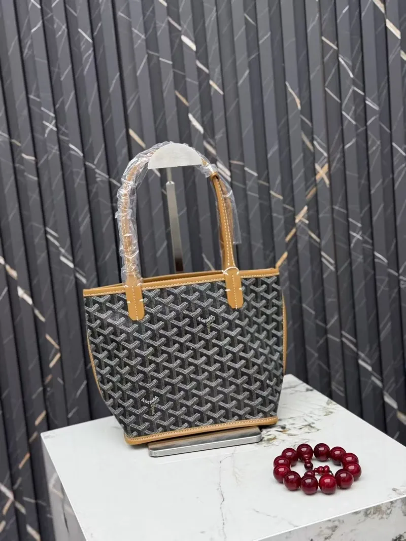 Alternative view of Goyard Black Tan Tote Bag with Pouch SKU 418