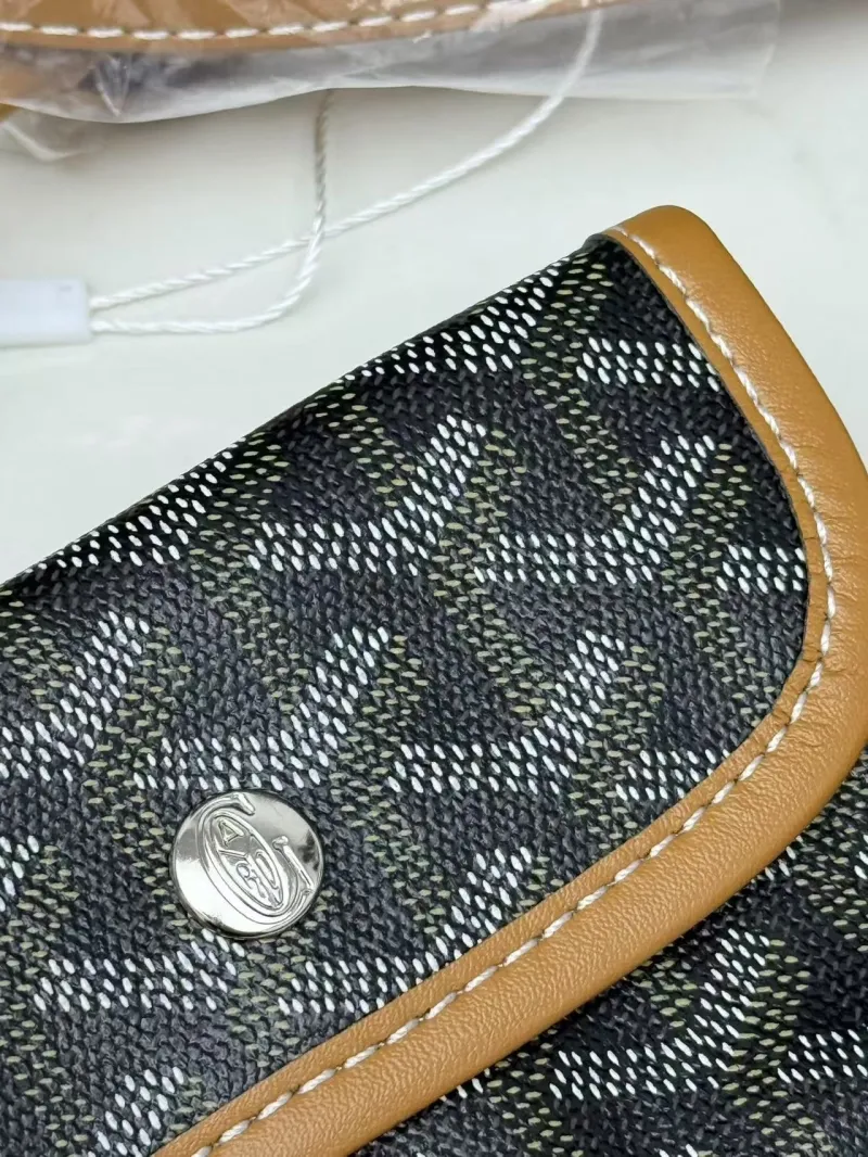 Goyard Black Tan Tote Bag with Pouch SKU 418 - Image 8