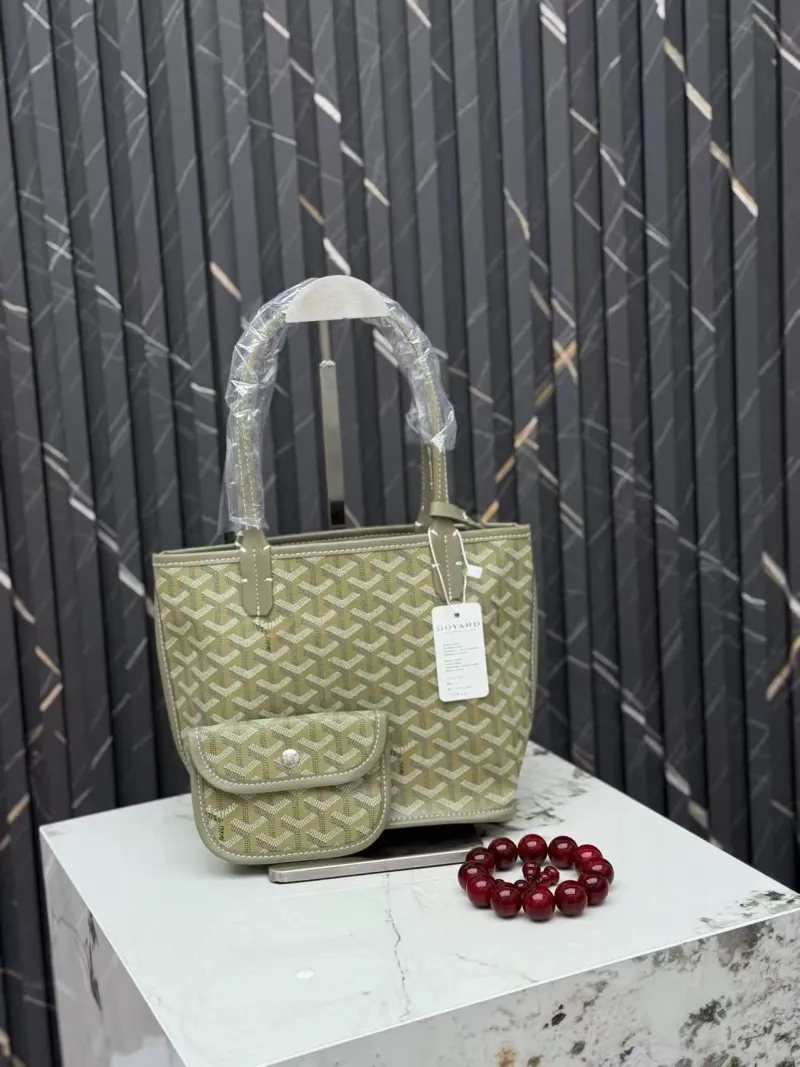 Goyard Light Green Tote Bag with Mini Pouch